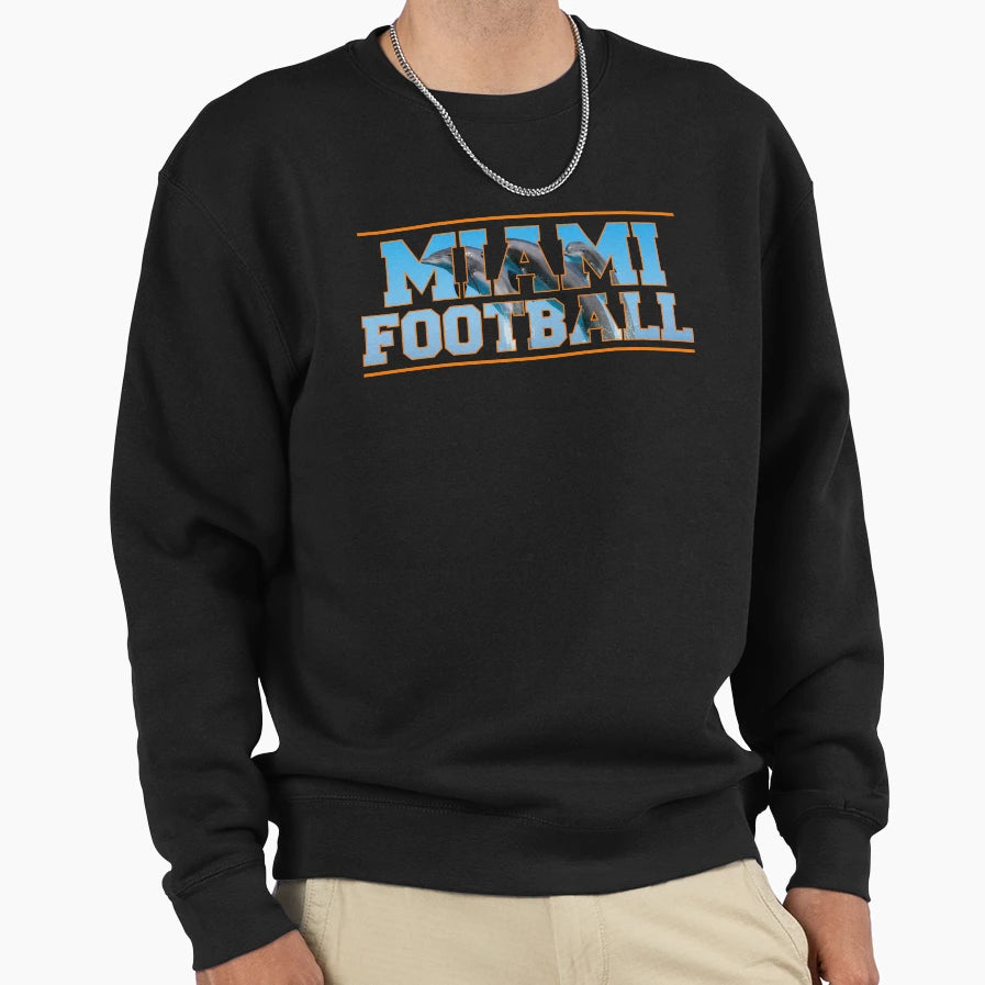 Football Dolphins Sweatshirt - Streetwear Style for Adults - T-Shirt, Sweatshirt, Hoodie