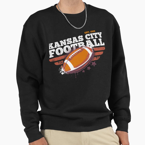 Kansas City Football Kc Football Sweatshirt - Minimalist Print for Adults - T-Shirt, Sweatshirt, Hoodie