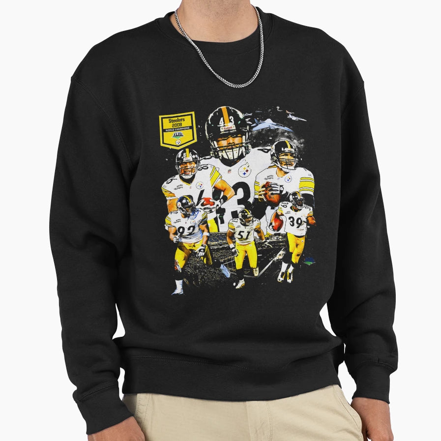 Pittsburgh Super Bowl Xliii Champs Sweatshirt - Minimalist Print Unisex - T-Shirt, Sweatshirt, Hoodie