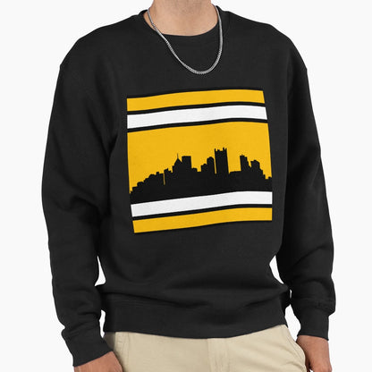 Steelers Home Stripe Sweatshirt - Aesthetic Graphic for Adults - T-Shirt, Sweatshirt, Hoodie