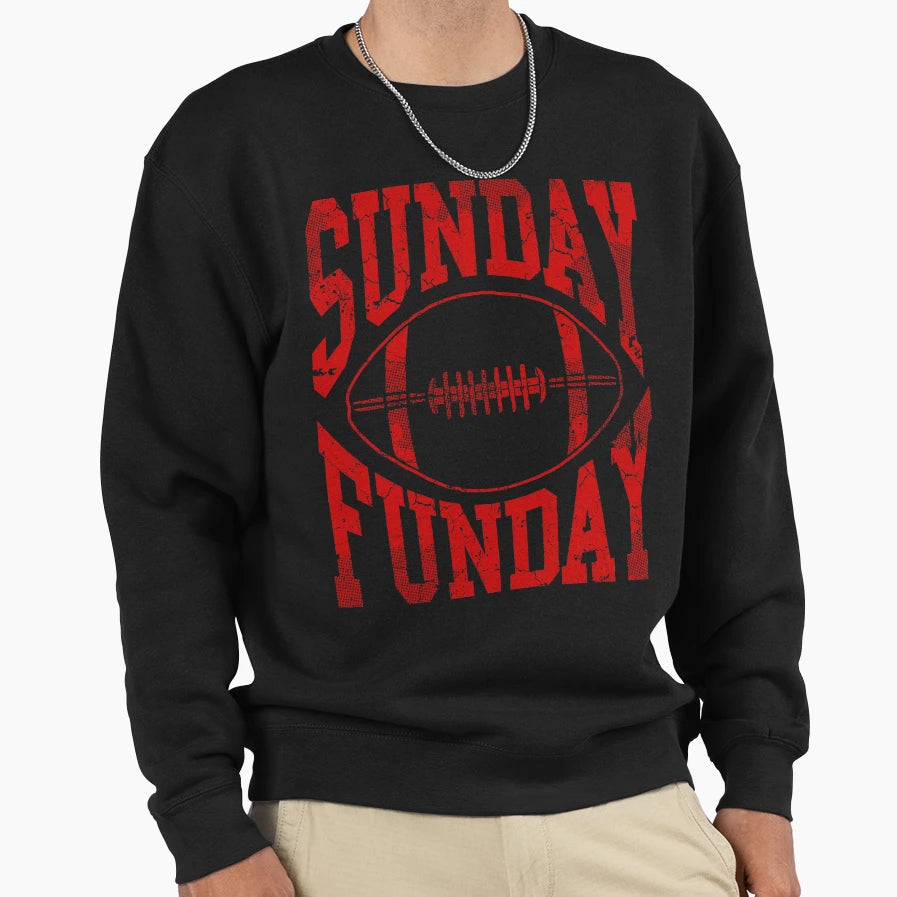 Sunday Funday Football Sweatshirt - Trendy Graphic for Adults - T-Shirt, Sweatshirt, Hoodie