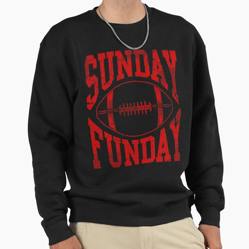 Sunday Funday Football Sweatshirt - Trendy Graphic for Adults - T-Shirt, Sweatshirt, Hoodie