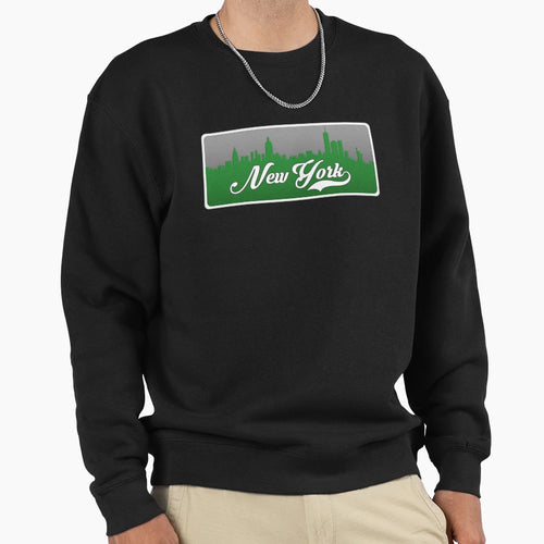 New York J Football Skyline Sweatshirt - Unique Graphic Men Women - T-Shirt, Sweatshirt, Hoodie