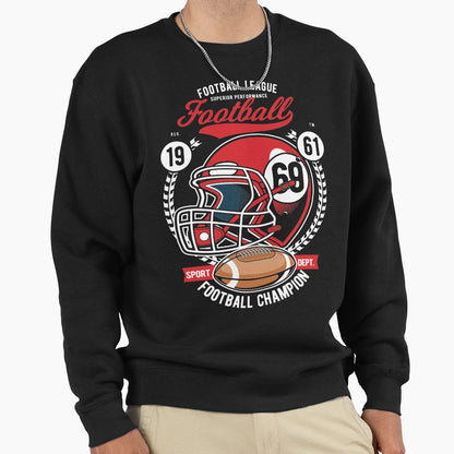 Football League Helmet Sweatshirt - Trendy Graphic Unisex - T-Shirt, Sweatshirt, Hoodie