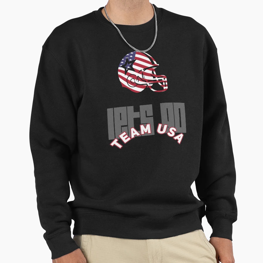 Football Helmet Usa Team Flag Sweatshirt - Streetwear Style for Adults - T-Shirt, Sweatshirt, Hoodie