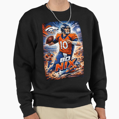 Bo Nix Move Sweatshirt - Custom Art Print Unisex - T-Shirt, Sweatshirt, Hoodie
