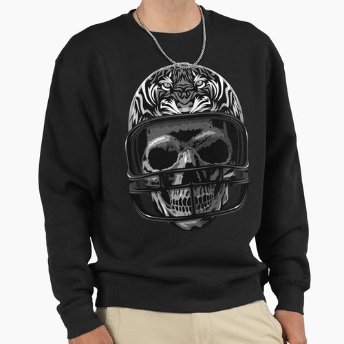 Skull American Football Sweatshirt - Novelty Apparel Unisex - T-Shirt, Sweatshirt, Hoodie