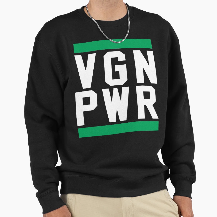 Vgn Pwr Sweatshirt - Graphic Print Men Women - T-Shirt, Sweatshirt, Hoodie