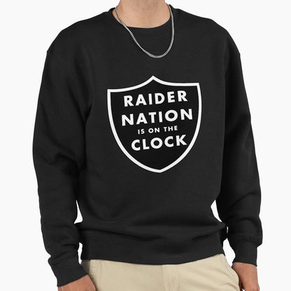 Raidernation Is Clock Shield Sweatshirt - Trendy Graphic Unisex - T-Shirt, Sweatshirt, Hoodie
