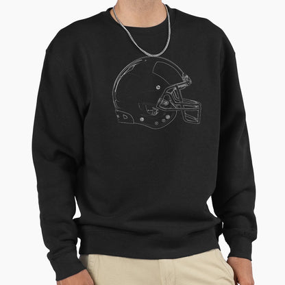 Football Helmet Sweatshirt - Custom Art Print Men Women - T-Shirt, Sweatshirt, Hoodie