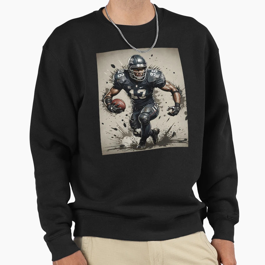 Gridiron Fury Punk American Football Sweatshirt - Streetwear Style Unisex - T-Shirt, Sweatshirt, Hoodie