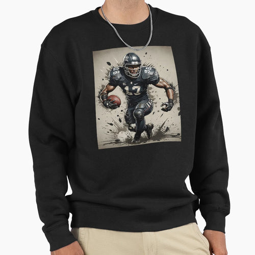Gridiron Fury Punk American Football Sweatshirt - Streetwear Style Unisex - T-Shirt, Sweatshirt, Hoodie