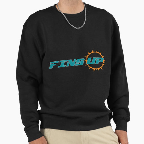 Fins Up Miami Dolphins American Sweatshirt - Fun Novelty Design for Adults - T-Shirt, Sweatshirt, Hoodie