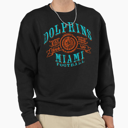 Dolphins Football Sweatshirt - Trendy Graphic Unisex - T-Shirt, Sweatshirt, Hoodie