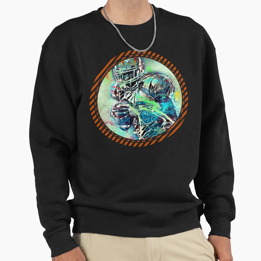 American Football Quarterback Sweatshirt - Graphic Print Unisex - T-Shirt, Sweatshirt, Hoodie