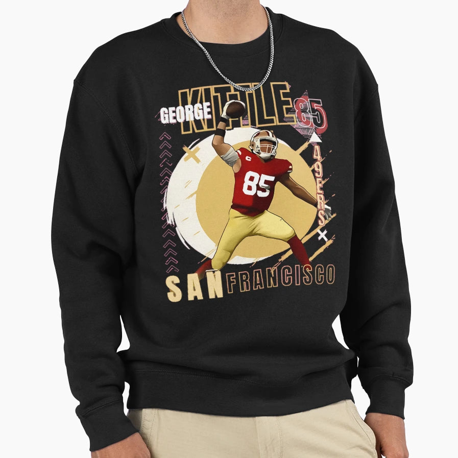 George Krieger Sport Kittle Heart Sweatshirt - Trendy Graphic Men Women - T-Shirt, Sweatshirt, Hoodie