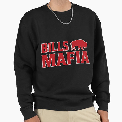 New York Red Buffalo Football Ny Sweatshirt - Novelty Apparel for Adults - T-Shirt, Sweatshirt, Hoodie