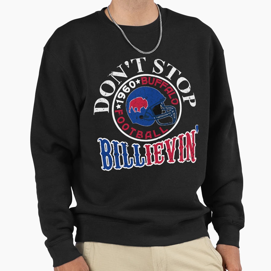 Billieve Buffalo Funny 1960 Sweatshirt - Minimalist Print for Adults - T-Shirt, Sweatshirt, Hoodie