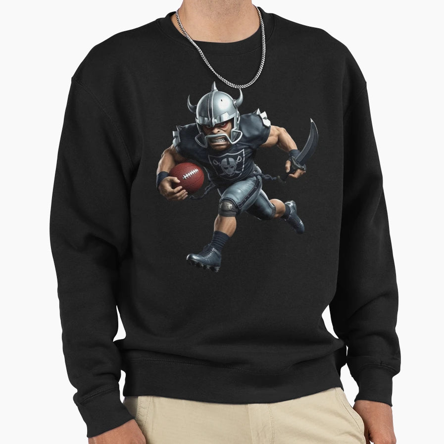 Raiders Warrior Football Sweatshirt - Casual Everyday Wear for Adults - T-Shirt, Sweatshirt, Hoodie