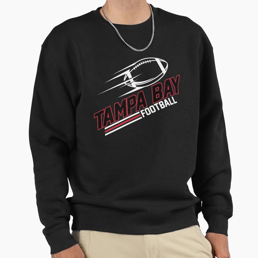 Tampa Bay Football Slants T-Shirt - Graphic Print for Adults - T-Shirt, Sweatshirt, Hoodie