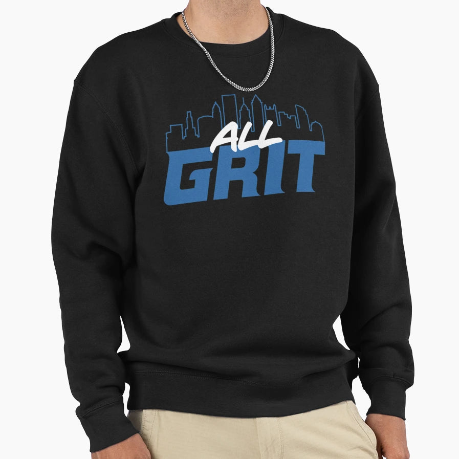 Detroit Lions All Grit Sweatshirt - Custom Art Print Men Women - T-Shirt, Sweatshirt, Hoodie