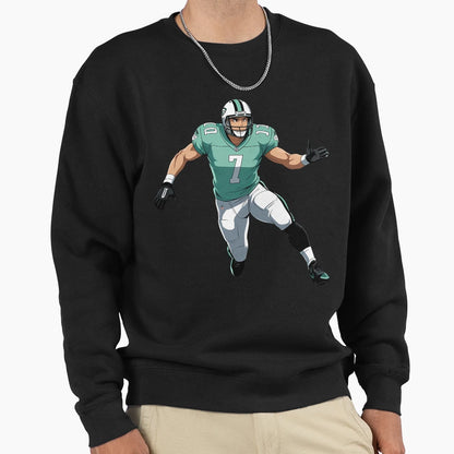 Anime Football Player Defense Sweatshirt - Minimalist Print for Adults - T-Shirt, Sweatshirt, Hoodie