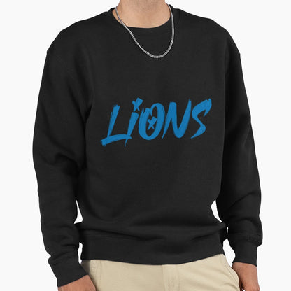 Detroit Lions Bold Brush Script Sweatshirt - Minimalist Print Unisex - T-Shirt, Sweatshirt, Hoodie