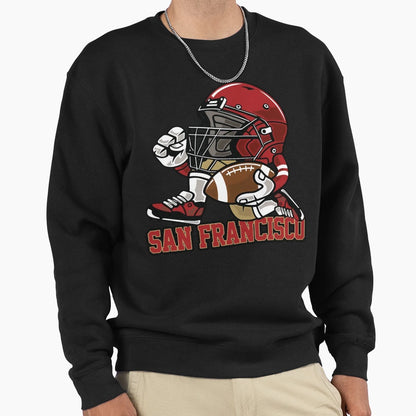 San Francisco Football Helmet Mascot Sweatshirt - Minimalist Print Unisex - T-Shirt, Sweatshirt, Hoodie