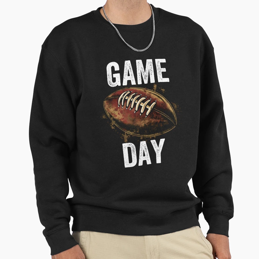 Game Day Football Sunday Sweatshirt - Fun Novelty Design for Adults - T-Shirt, Sweatshirt, Hoodie