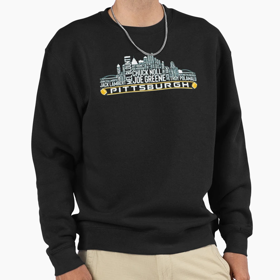 Pittsburgh Football Team All Time T-Shirt - Aesthetic Graphic for Adults - T-Shirt, Sweatshirt, Hoodie
