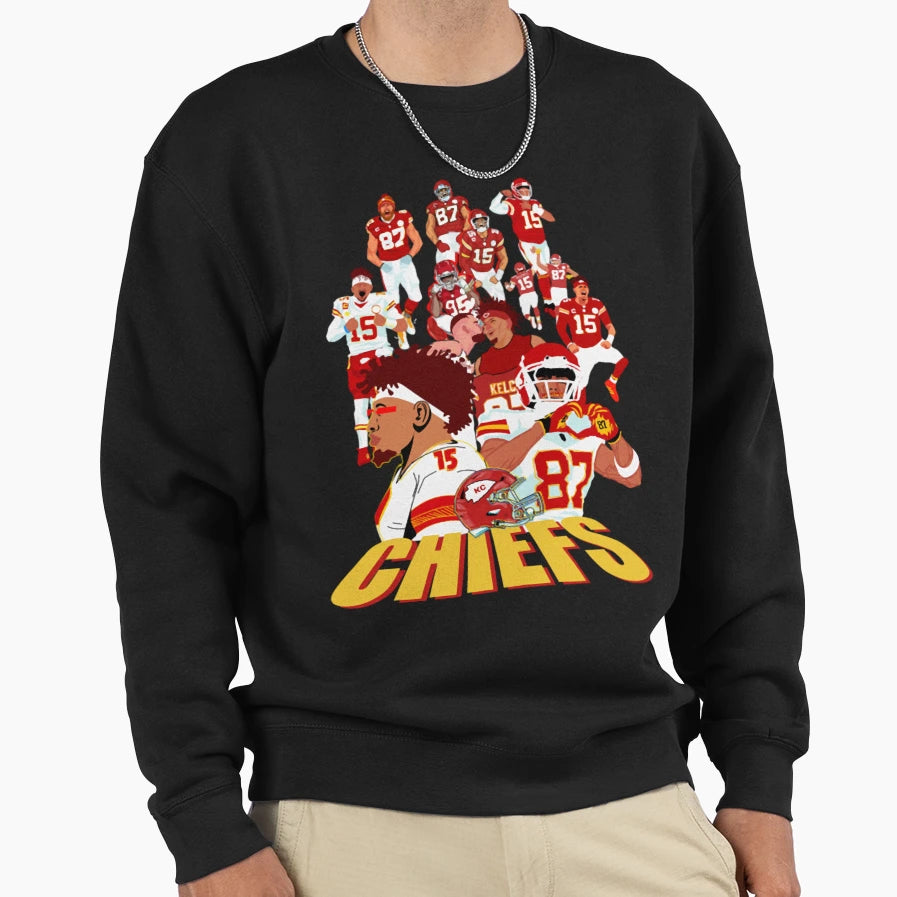 Art Kansas City Chiefs Sweatshirt - Unique Graphic Unisex - T-Shirt, Sweatshirt, Hoodie