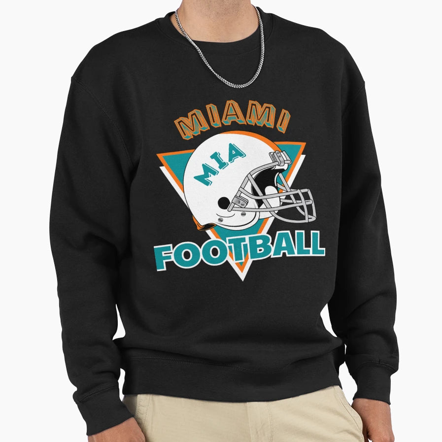 Art Miami Dolphins Sweatshirt - Fun Novelty Design for Adults - T-Shirt, Sweatshirt, Hoodie