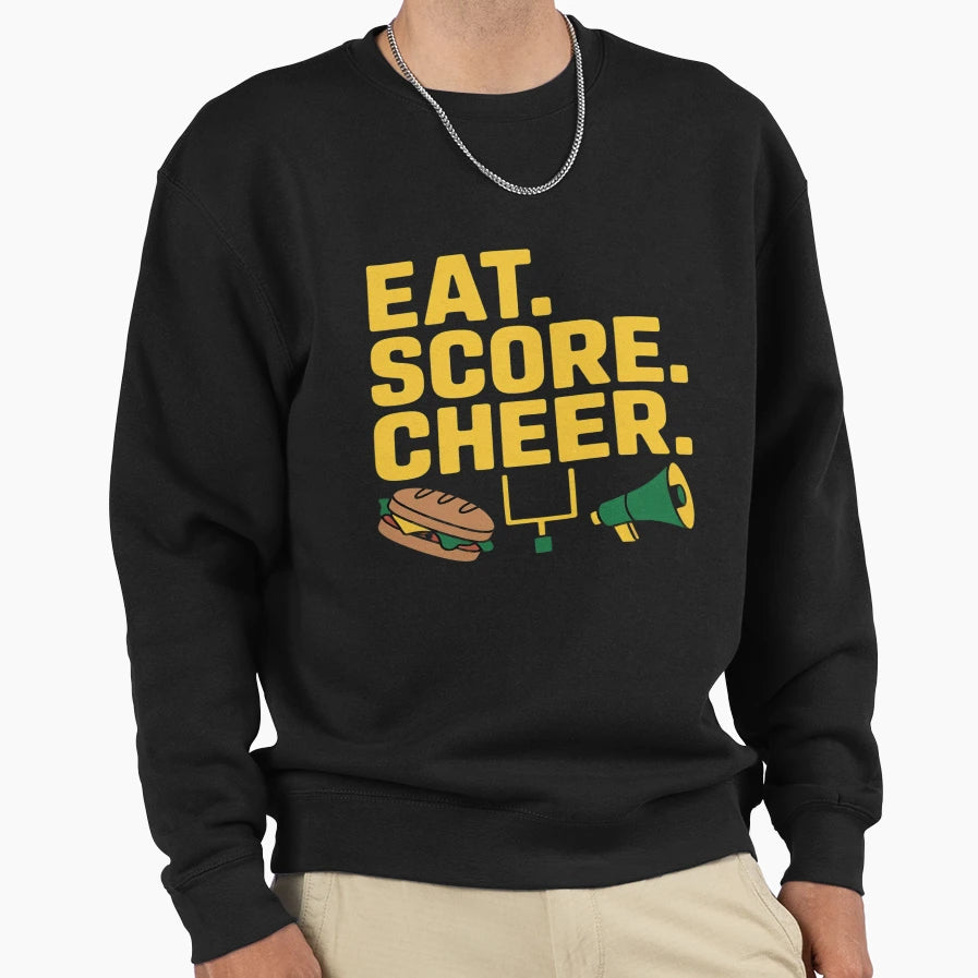 Eat Score Cheer Football Fan Gear Sweatshirt - Minimalist Print Men Women - T-Shirt, Sweatshirt, Hoodie