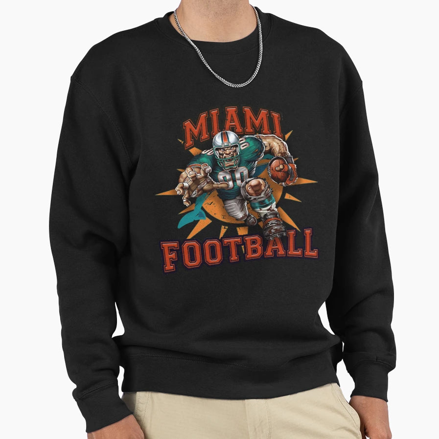 Miami Football Sweatshirt - Novelty Apparel Men Women - T-Shirt, Sweatshirt, Hoodie