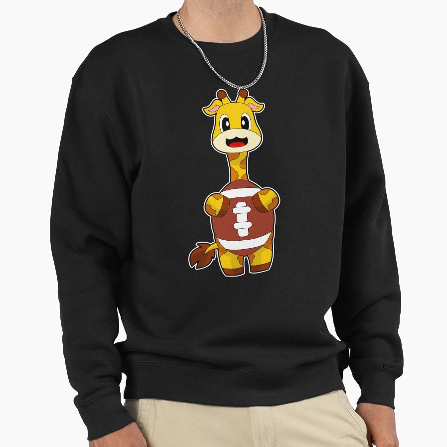 Giraffe American Football Sports Sweatshirt - Trendy Graphic for Adults - T-Shirt, Sweatshirt, Hoodie