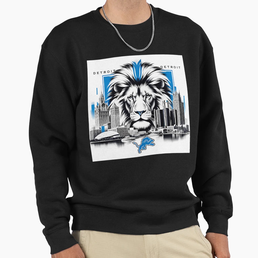 Detroit Lions Artwork Sweatshirt - Unique Graphic Men Women - T-Shirt, Sweatshirt, Hoodie