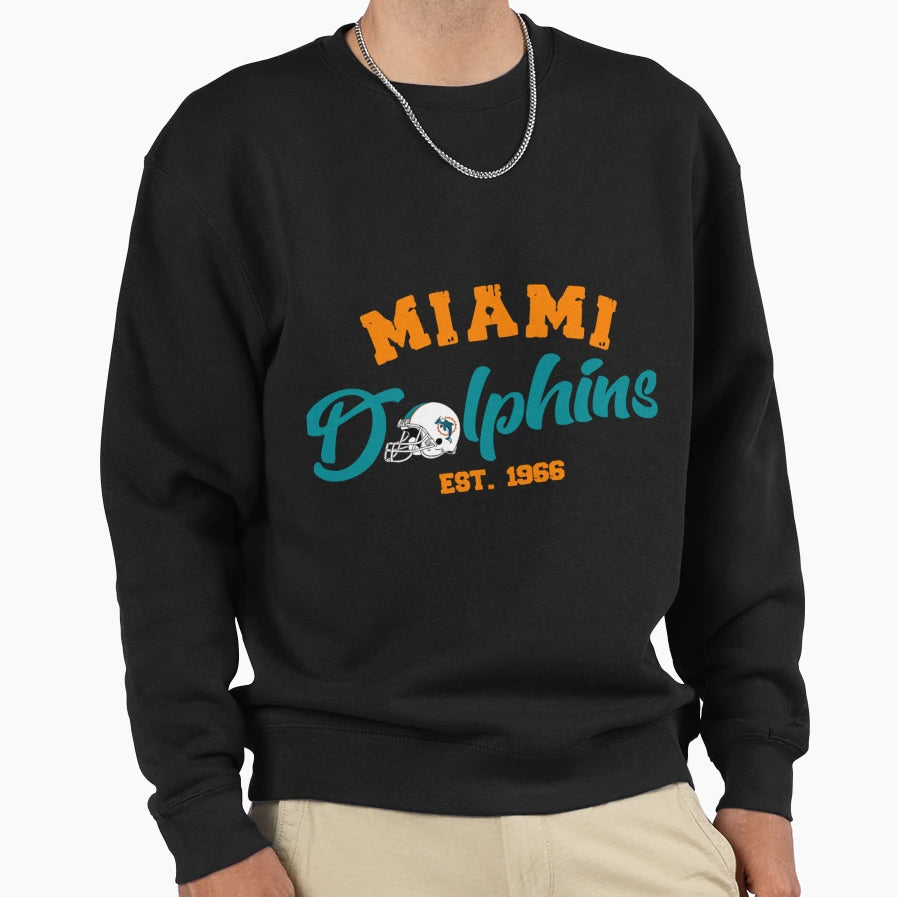 Art Miami Dolphins Sweatshirt - Streetwear Style Men Women - T-Shirt, Sweatshirt, Hoodie