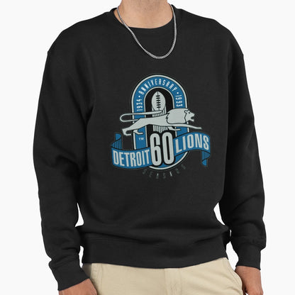 Detroittt Lions Anniversary Logo Sweatshirt - Casual Everyday Wear Unisex - T-Shirt, Sweatshirt, Hoodie