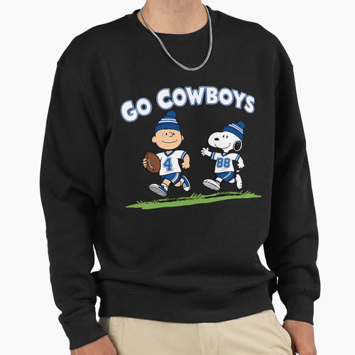 Dallas Football Go Cowboys Snoopy Sweatshirt - Aesthetic Graphic Unisex - T-Shirt, Sweatshirt, Hoodie