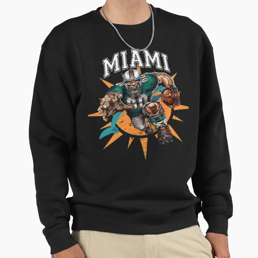 Miami Football Detroit Football Sweatshirt - Minimalist Print for Adults - T-Shirt, Sweatshirt, Hoodie