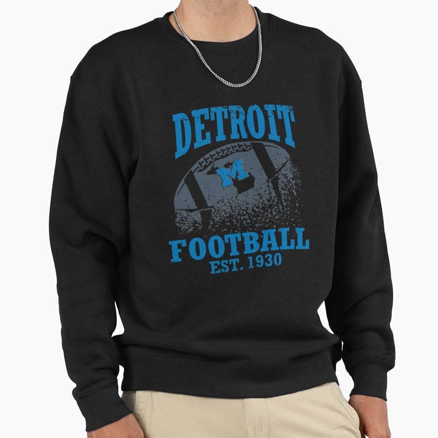 Detroit Football Sweatshirt - Novelty Apparel Men Women - T-Shirt, Sweatshirt, Hoodie