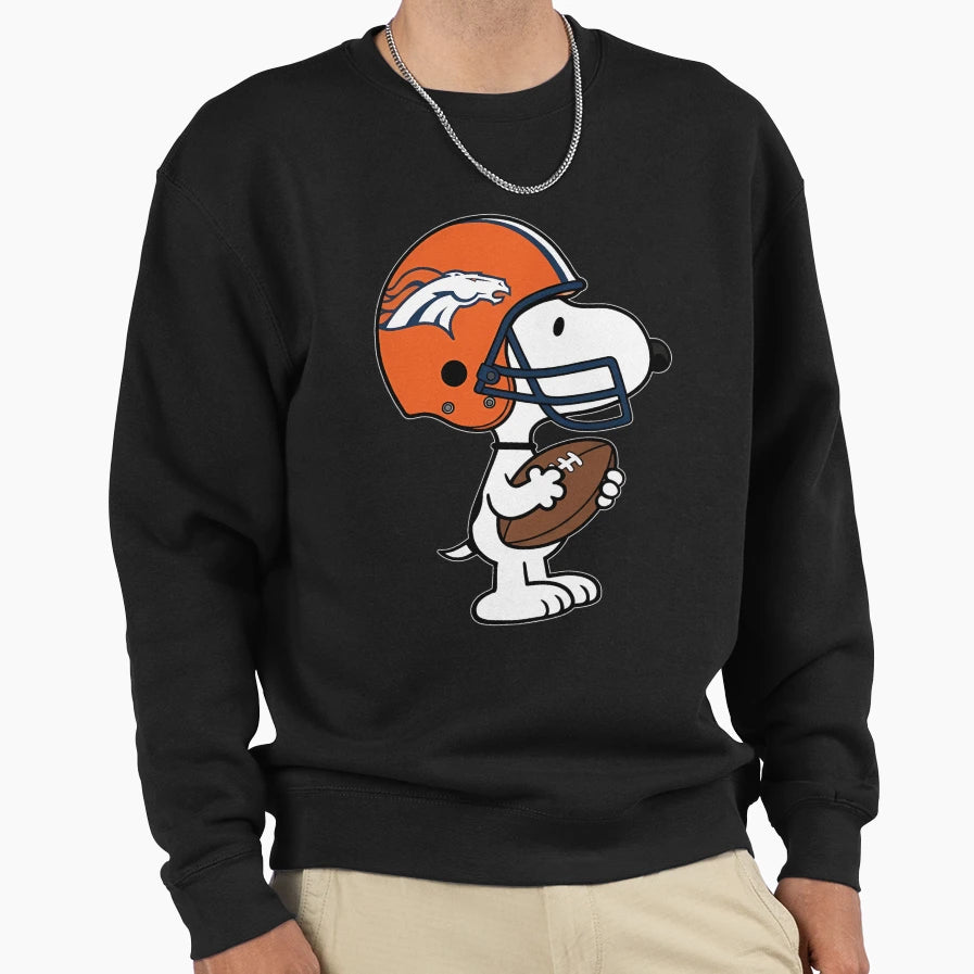 Snoopy Denver Broncos Game Day Sweatshirt - Fun Novelty Design for Adults - T-Shirt, Sweatshirt, Hoodie