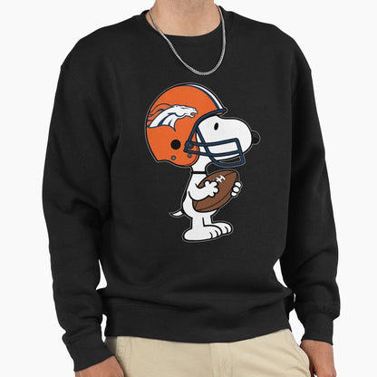 Snoopy Denver Broncos Game Day Sweatshirt - Fun Novelty Design for Adults - T-Shirt, Sweatshirt, Hoodie