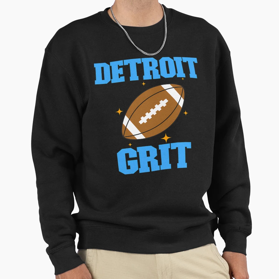 Detroit Grit Lions Nation Football Sweatshirt - Graphic Print Men Women - T-Shirt, Sweatshirt, Hoodie