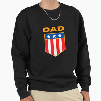 Dad Patriotic American Flag Banner Sweatshirt - Unique Graphic Men Women - T-Shirt, Sweatshirt, Hoodie