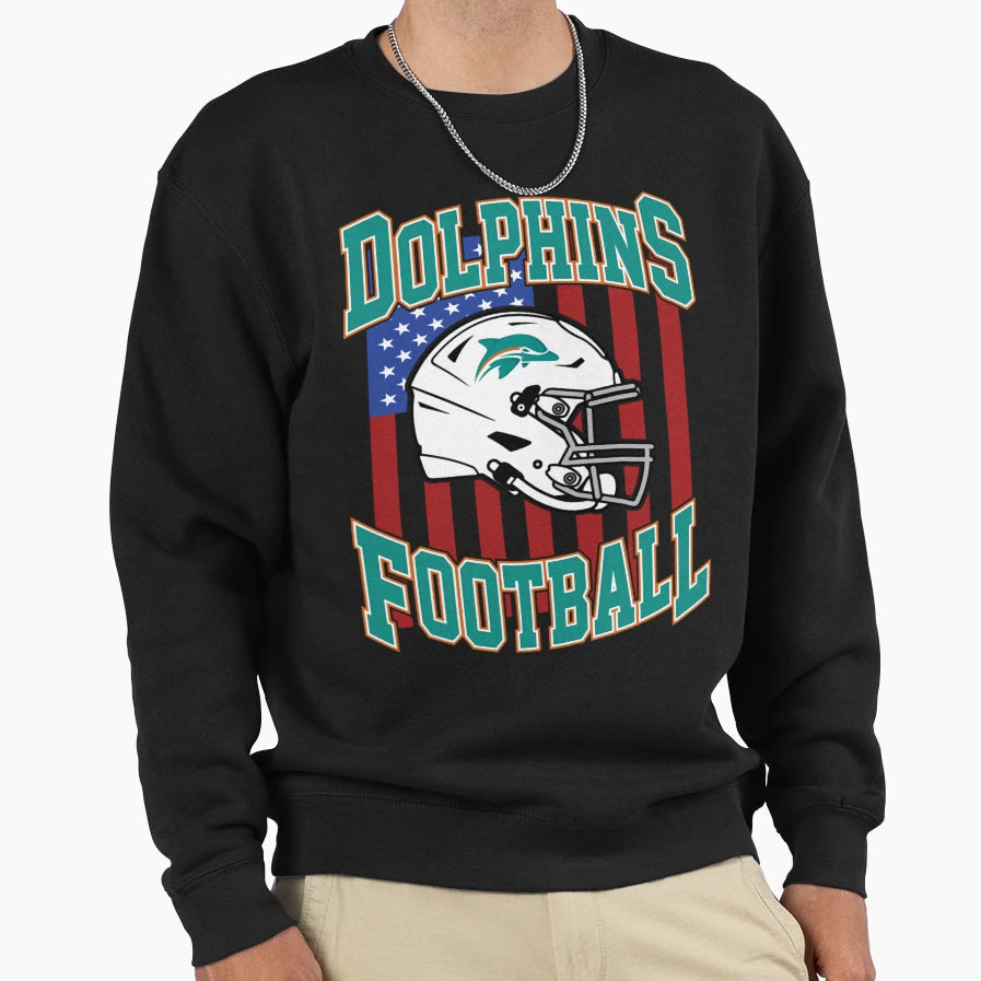 Art Miami Dolphins Sweatshirt - Graphic Print for Adults - T-Shirt, Sweatshirt, Hoodie