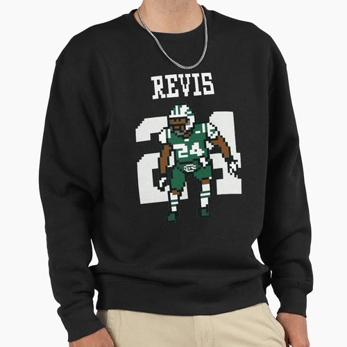 Darrelle Revis 8 Bit Pixel Art Revis Sweatshirt - Trendy Graphic Men Women - T-Shirt, Sweatshirt, Hoodie