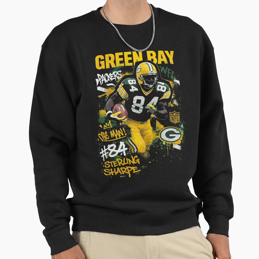 Sterling Sharpe Prime Time Green Sweatshirt - Custom Art Print for Adults - T-Shirt, Sweatshirt, Hoodie