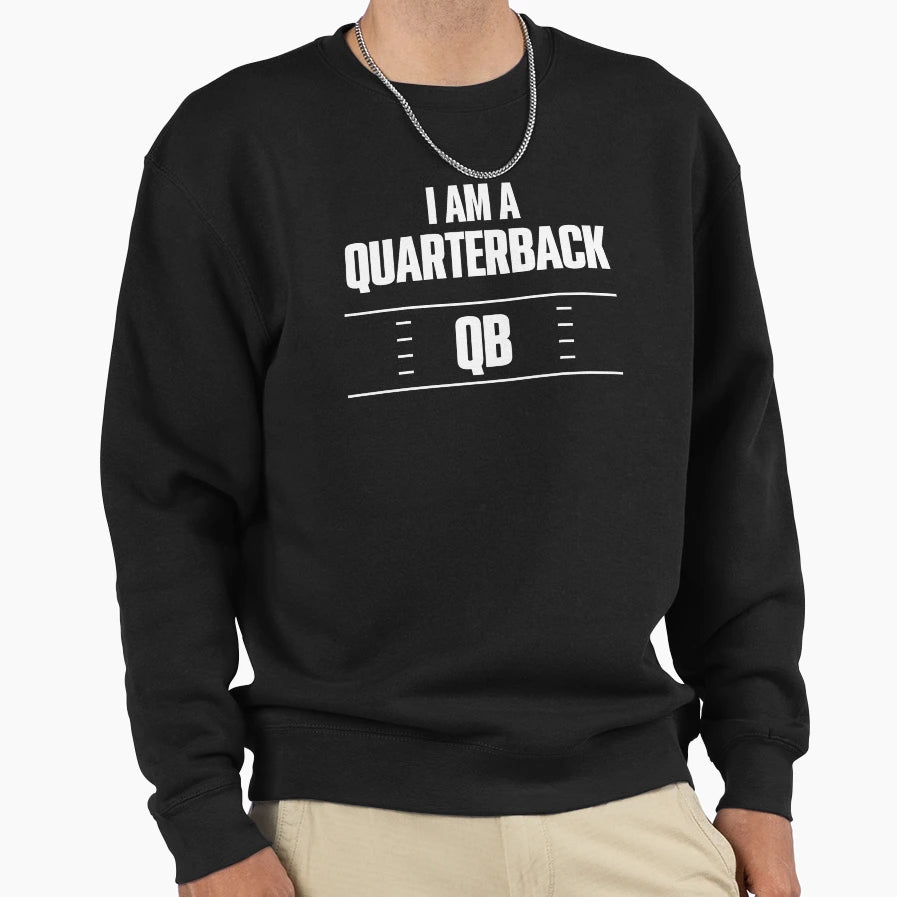 I Play Football Qb Position Sweatshirt - Casual Everyday Wear for Adults - T-Shirt, Sweatshirt, Hoodie