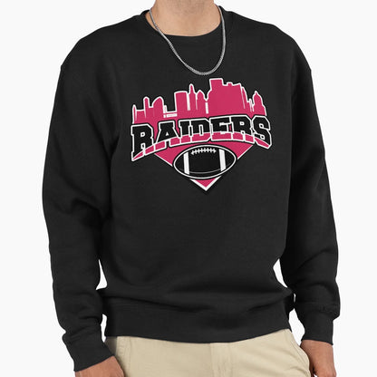 Raiders Football Skyline Football Sweatshirt - Minimalist Print for Adults - T-Shirt, Sweatshirt, Hoodie